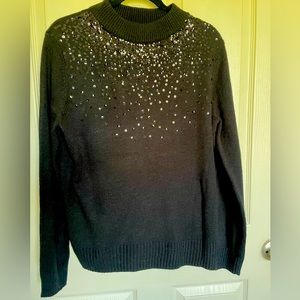 Black Sequin Sweater